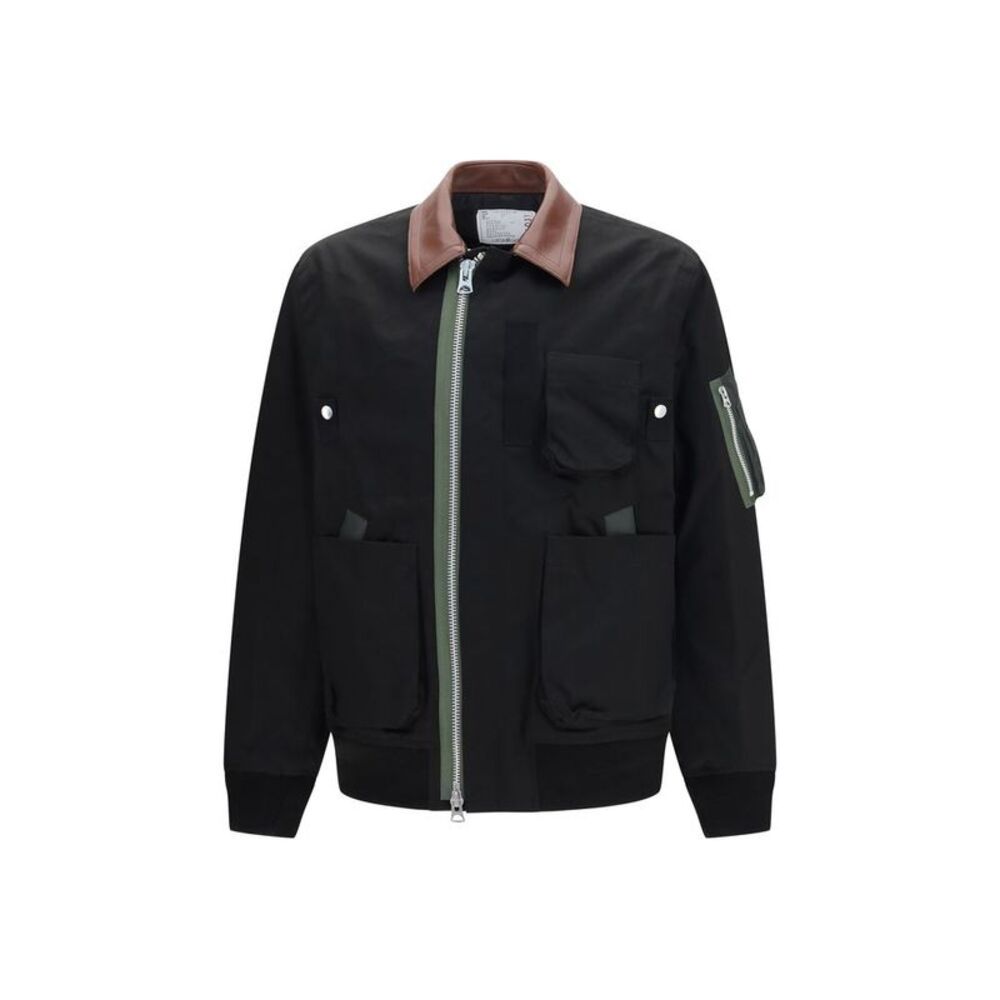 Sacai Black Cotton Men's Bomber